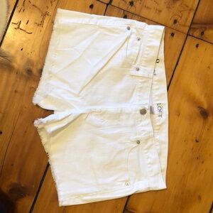 White denim shorts
